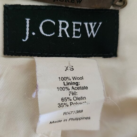 J. Crew Wool ivory/cream double breasted pea coat Sz XS pockets - Picture 10 of 11